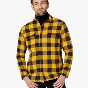New w/tags Oakley Men’s, Size L Bear Cozy Flannel 2.0 Amber Yellow Black Check